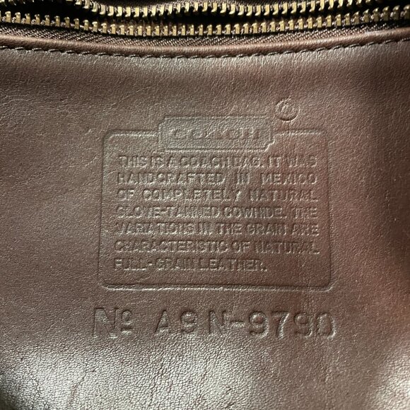 Vintage Coach City Bag in Brown 9790 - Picture 6 of 14